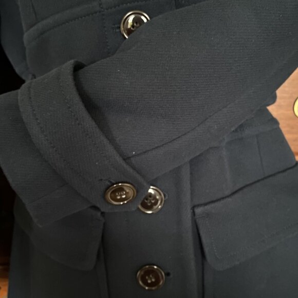 ANN TAYLOR LOFT Trench Style Coat Knee Length Lined Button Down Belted Jacket - Picture 5 of 12